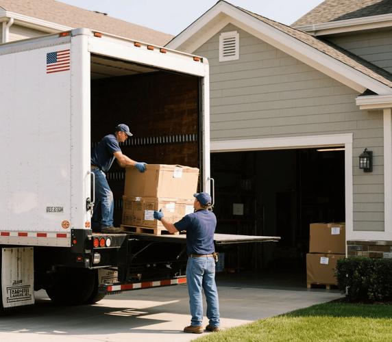 Warehouse staff preparing cartons for outbound processing