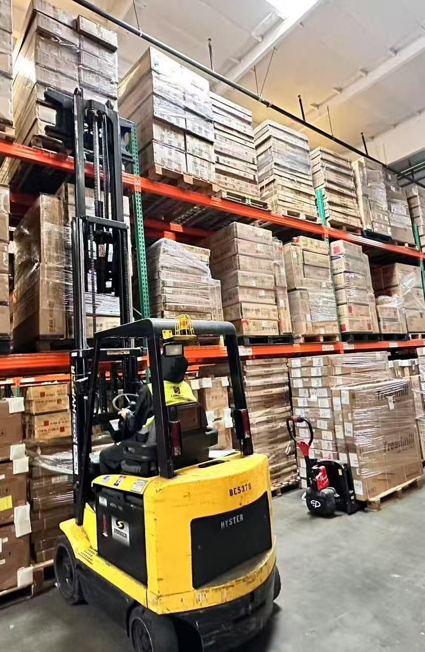 Kahaya warehouse work area with cartons ready for processing